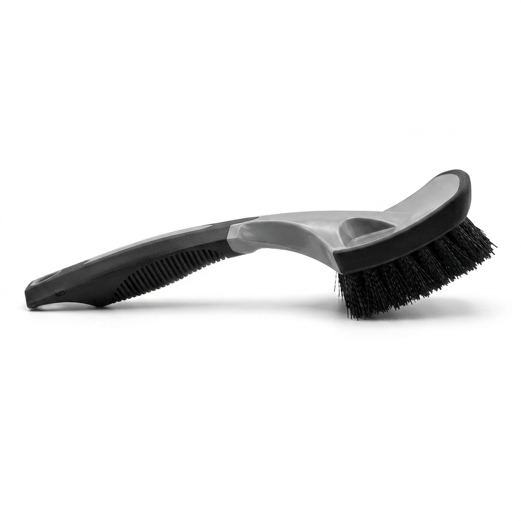 Tire and wheel detailing brush included with the kit
